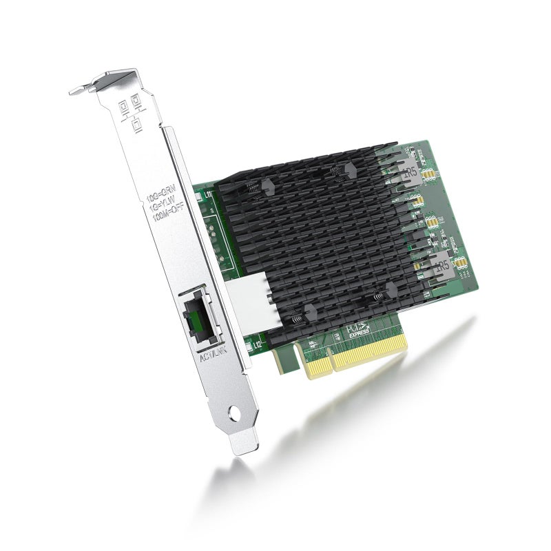 ipolex 10Gb Network Card Intel X540-T1 Ethernet Card PCI-E NIC, Single RJ45 Copper Port, with Intel X540-BT1 Controller, 2.1 X8, 10G PCI Express LAN Adapter NIC, Support Windows Server, Linux, Vmware - Image 1